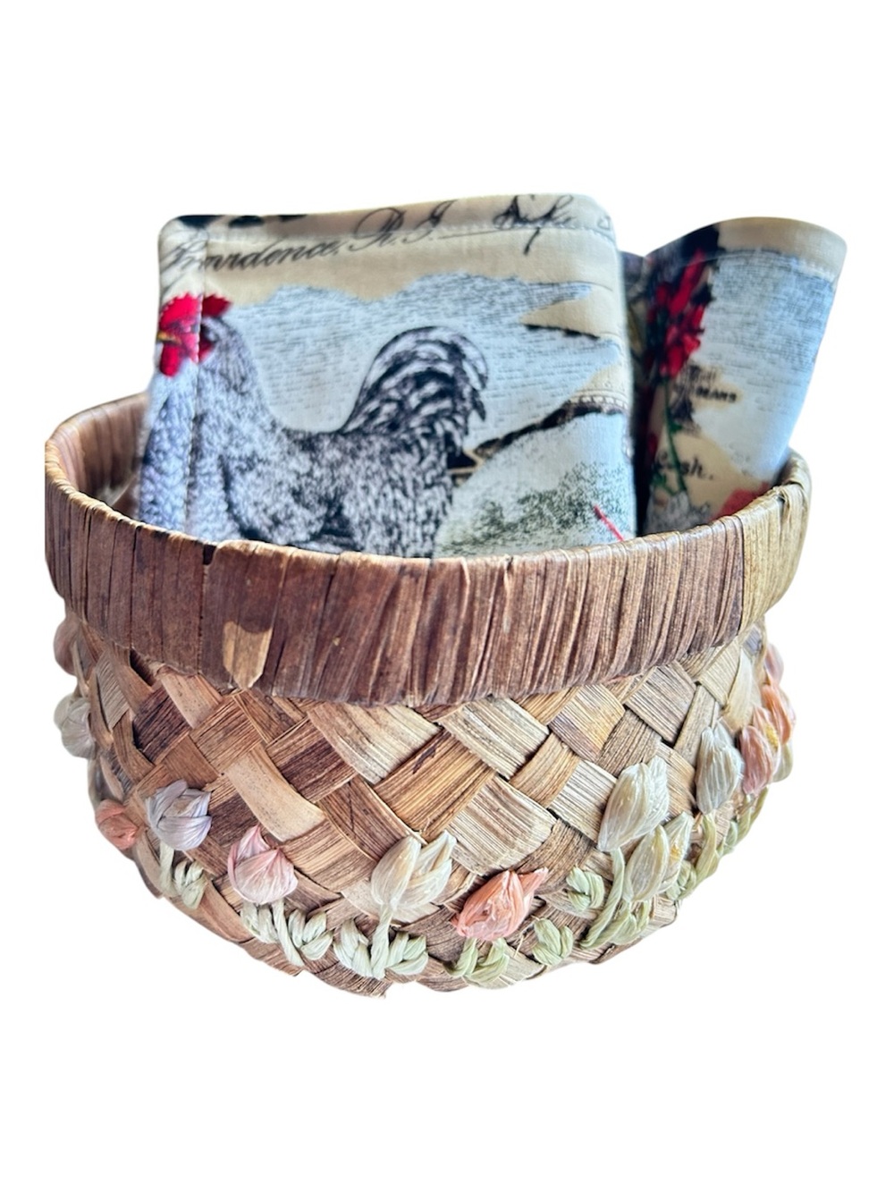 Hand Crafted Eco Friendly Farmhouse Reusable 6 Terry Cloth Cotton Unpaper Towels